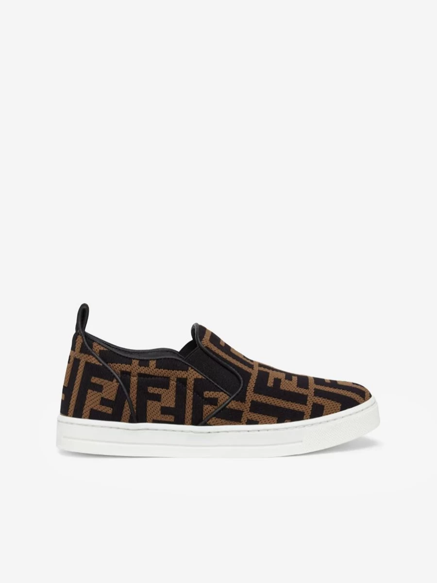 Fendi Kids Boys FF Logo Slip-On Sneakers | Childsplay Casual Shoes