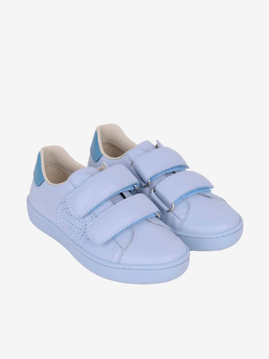 Gucci Kids New Ace Velcro Leather Sneakers for Teens