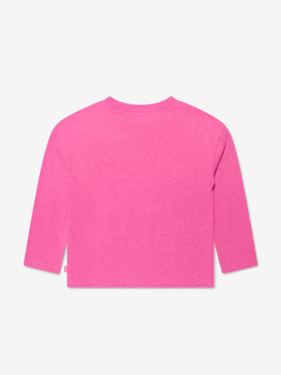 "Billieblush Teen Girls Pink Long Sleeve T-Shirt | Soft Cotton Casual Top"
