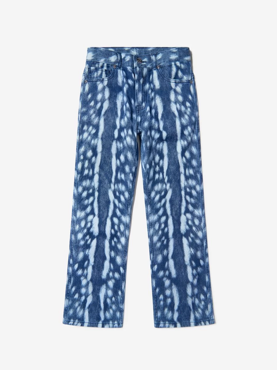 Burberry Kids Girls Cotton Deer Print Woven Trousers for Comfort and Style