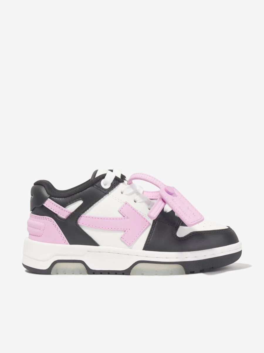 Off-White Black Leather Trainers for Girls - Out Of Office Sneakers