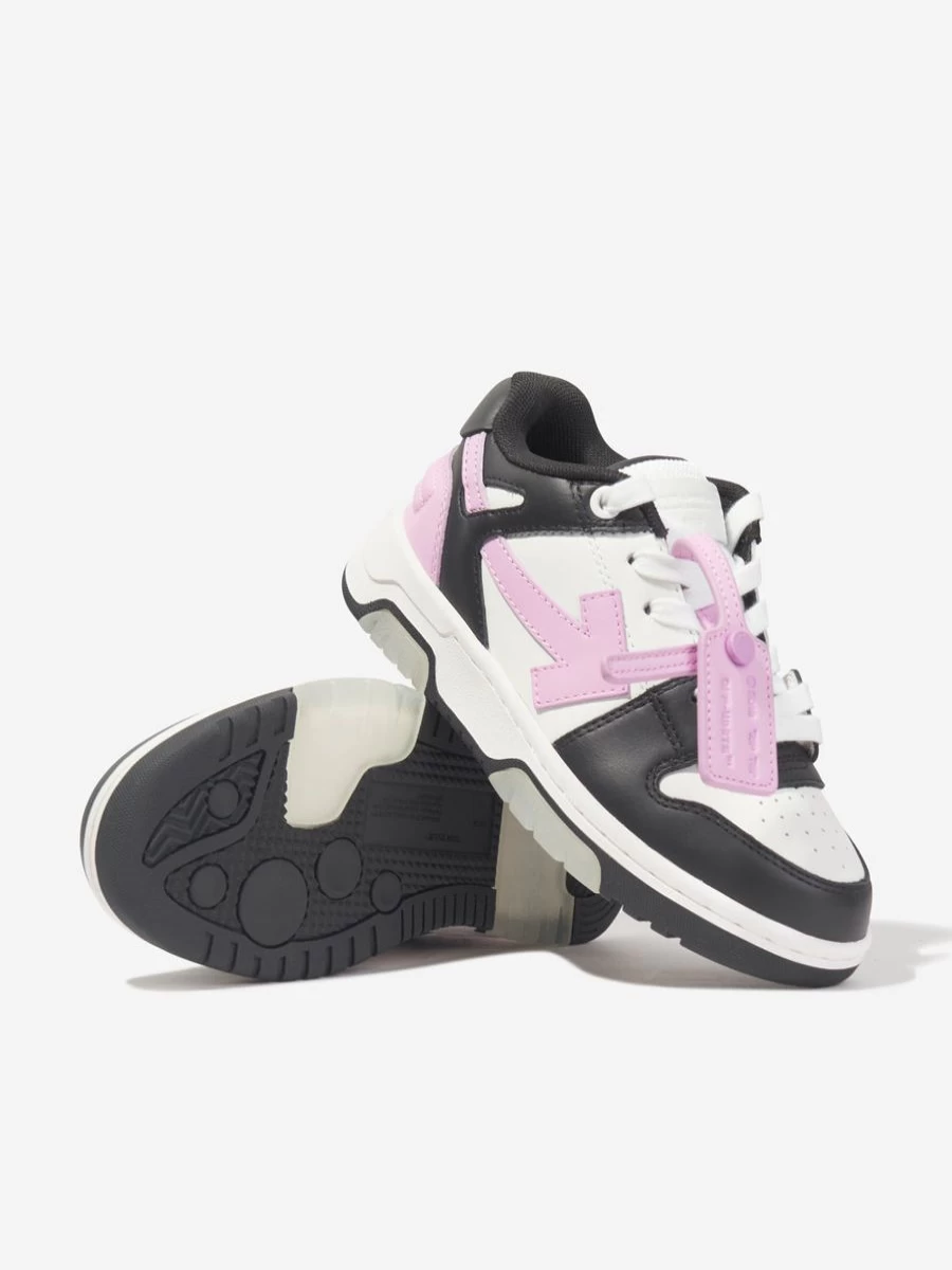 Off-White Black Leather Trainers for Girls - Out Of Office Sneakers