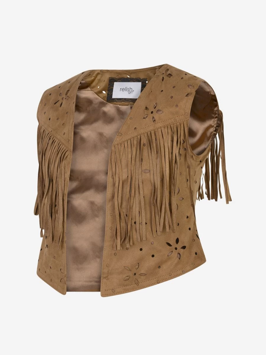 "Relish Girls Suede Feel Waistcoat – Stylish & Comfortable Waistcoat for Girls"