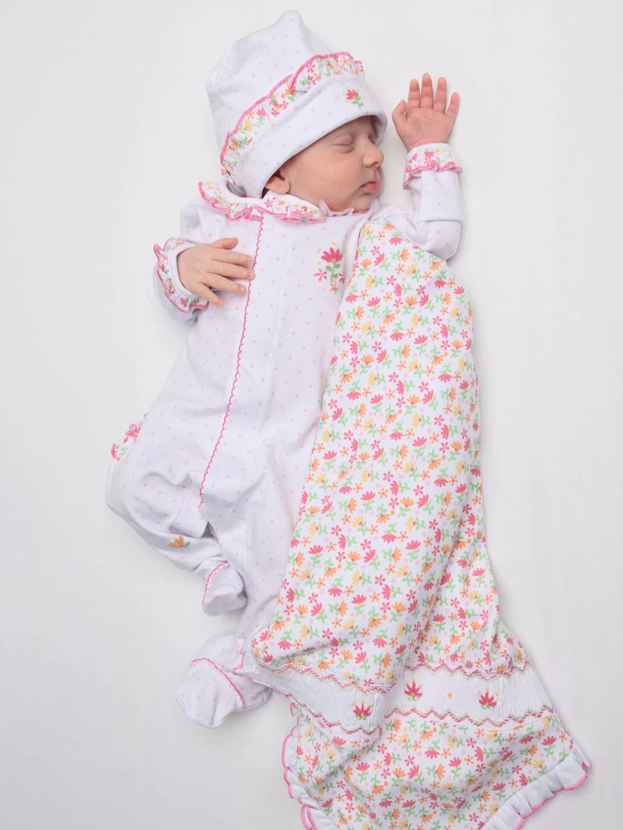 Magnolia Baby Pink Printed Swaddle Blanket for Newborn Girls - Soft & Comfortable