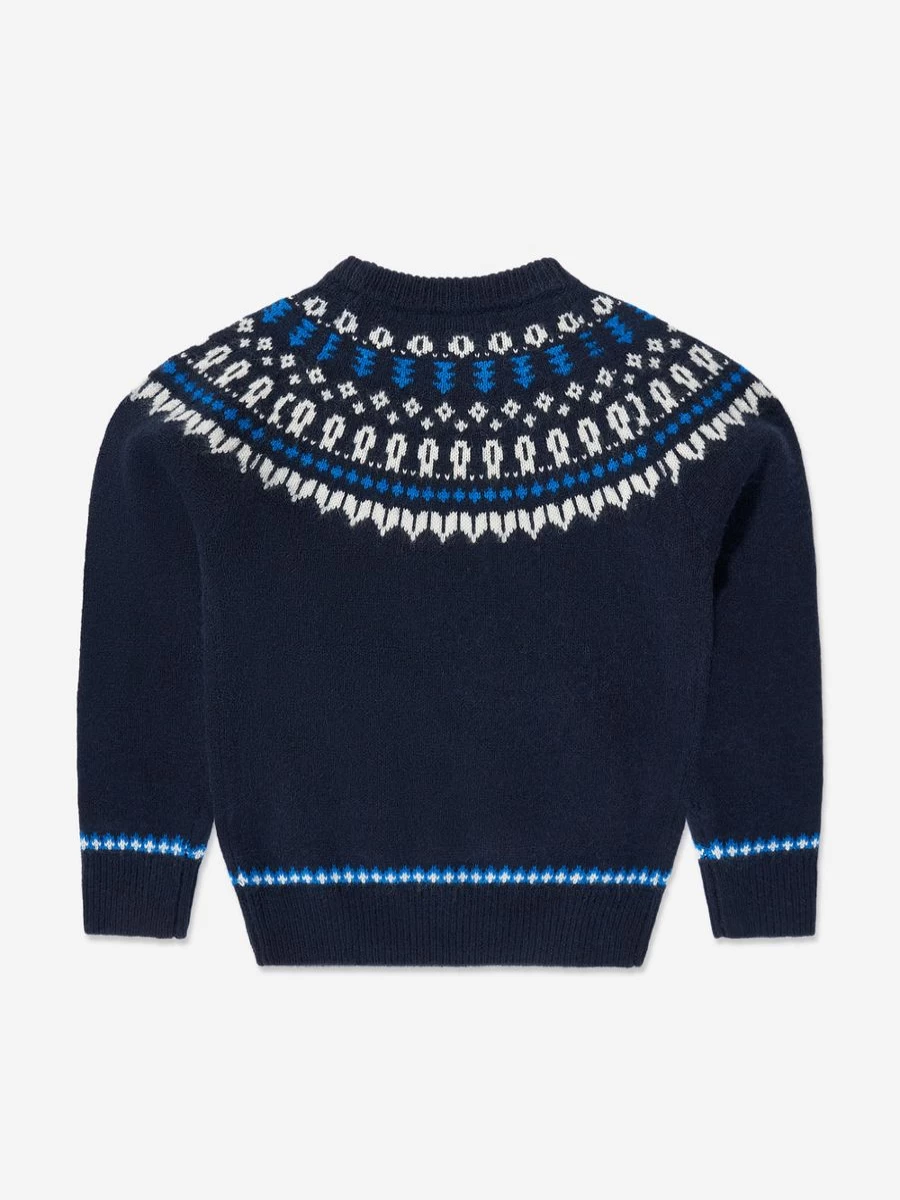 "MC2 Saint Barth Boys' Blue Icelandic Knit Sweater"