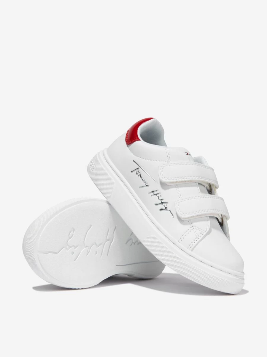 Tommy Hilfiger Teen Girls Low Top Velcro Sneakers | Lightweight Casual Shoes