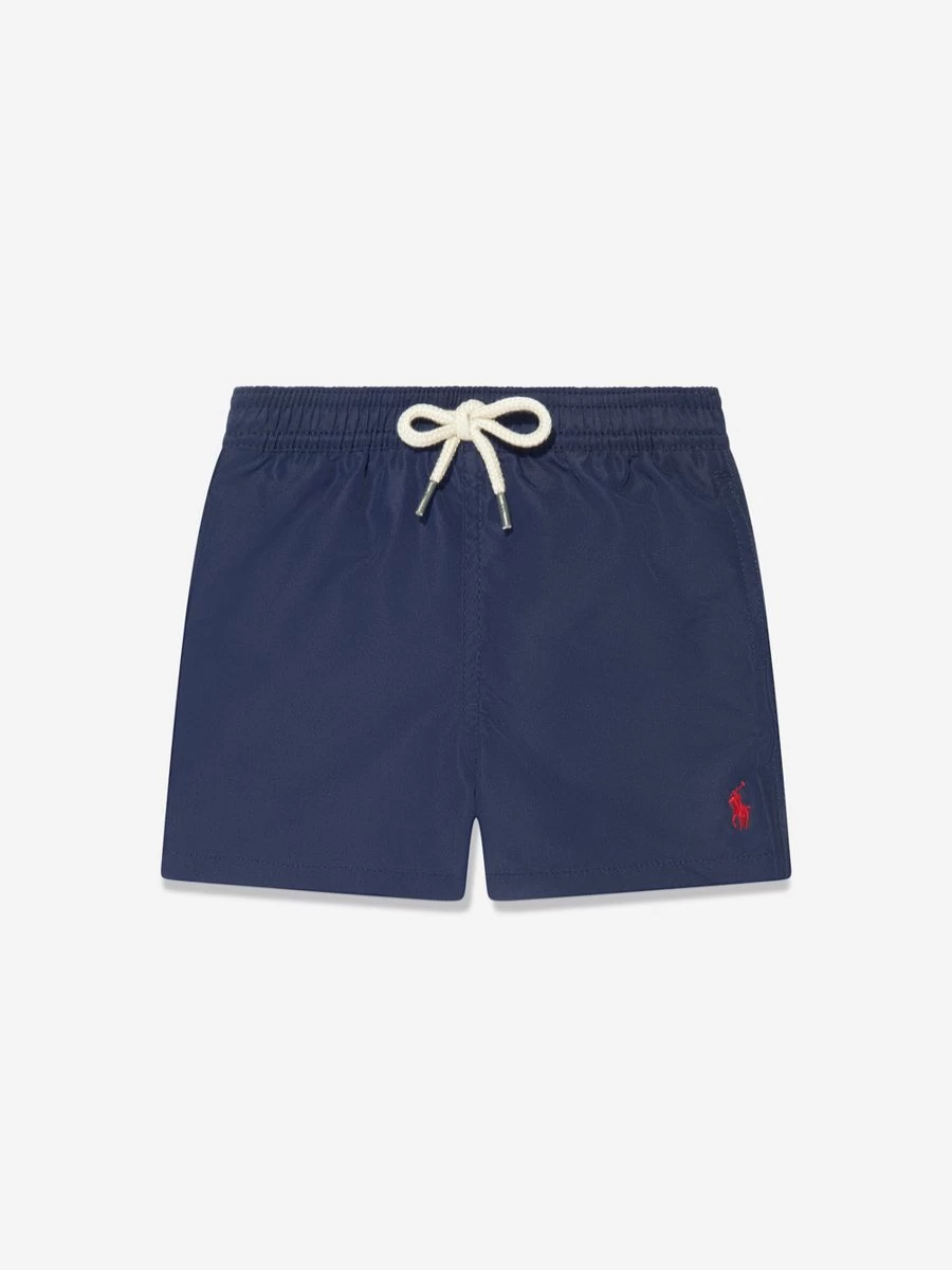 Ralph Lauren Kids Baby Boys Navy Logo Swim Shorts for Toddlers