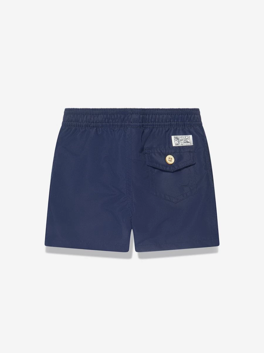 Ralph Lauren Kids Baby Boys Navy Logo Swim Shorts for Toddlers