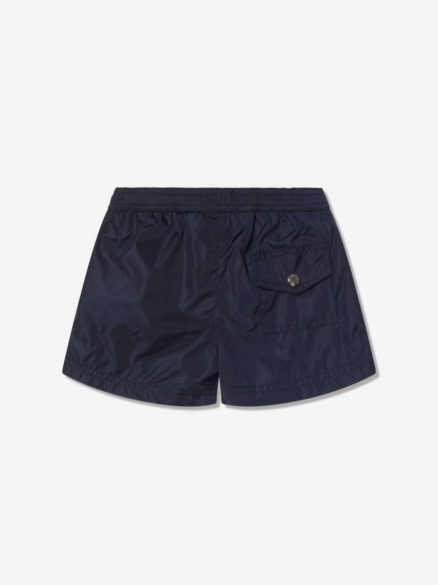 Moncler Enfant Boys Navy Logo Swim Shorts for Toddlers and Kids
