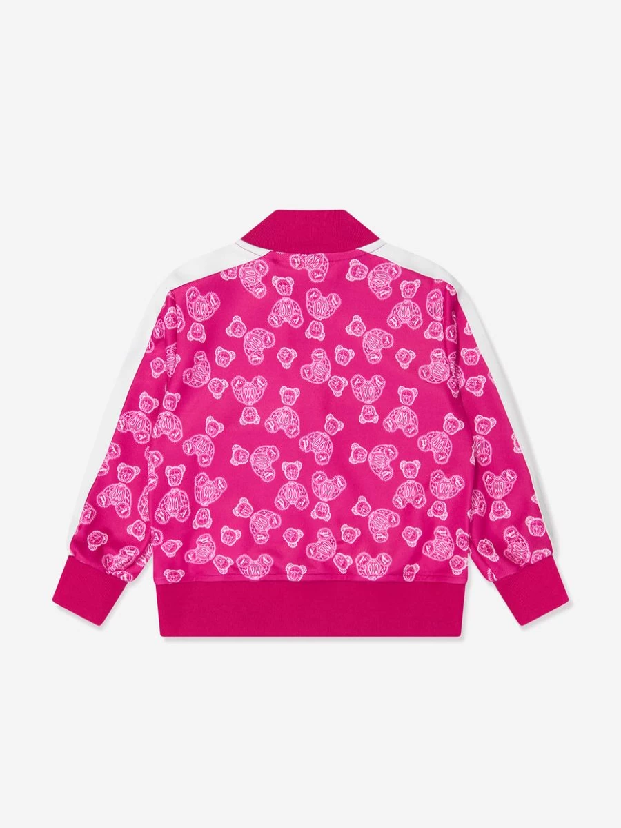Palm Angels Pink Paisley Bear Print Track Jacket for Teen Girls