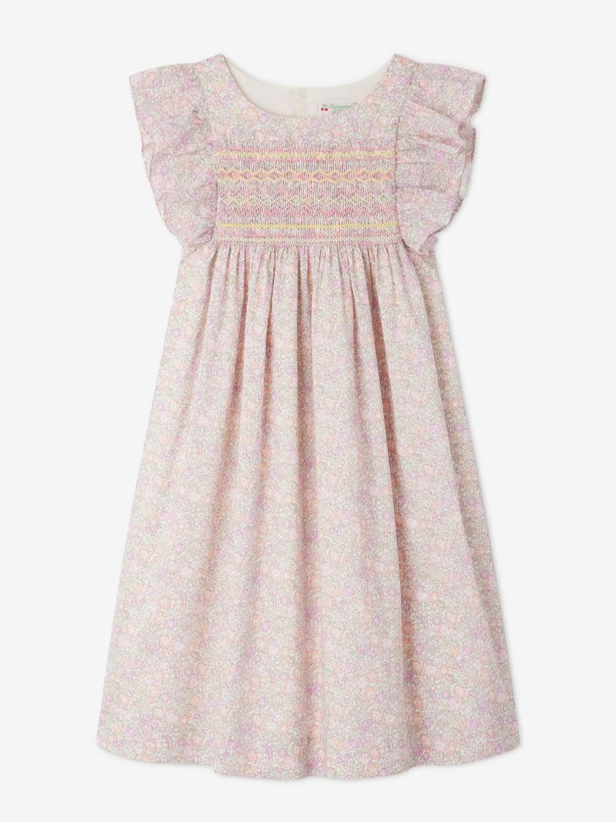 Bonpoint Teen Floral Fiorella Dress - Multicolored Elegant Girls Dress