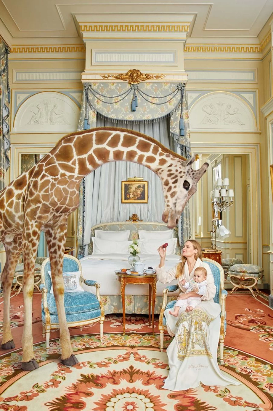 Atelier Choux Baby Cashmere Carousel Blanket - Luxurious Soft Nursery Blanket for Infants