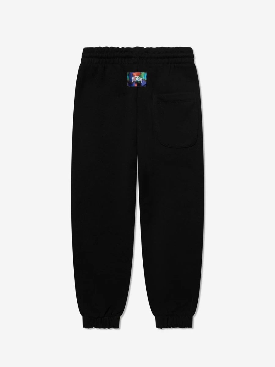 MSGM Boys Black Logo Joggers - Stylish Casual Pants for Kids