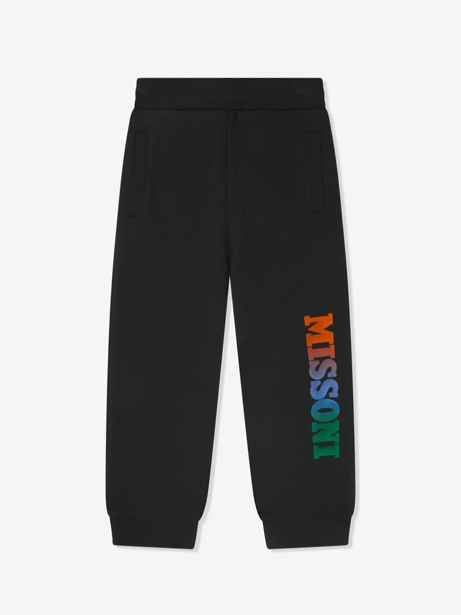 Missoni Boys' Black Logo Joggers for Kids - Stylish Comfortable Pants