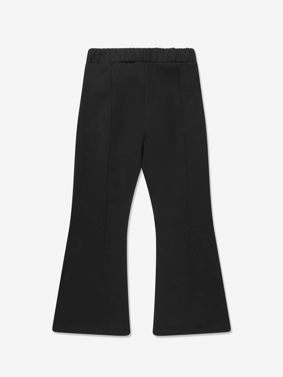 Off-White Teen Girls Black Geometric Logo Flare Sweatpants