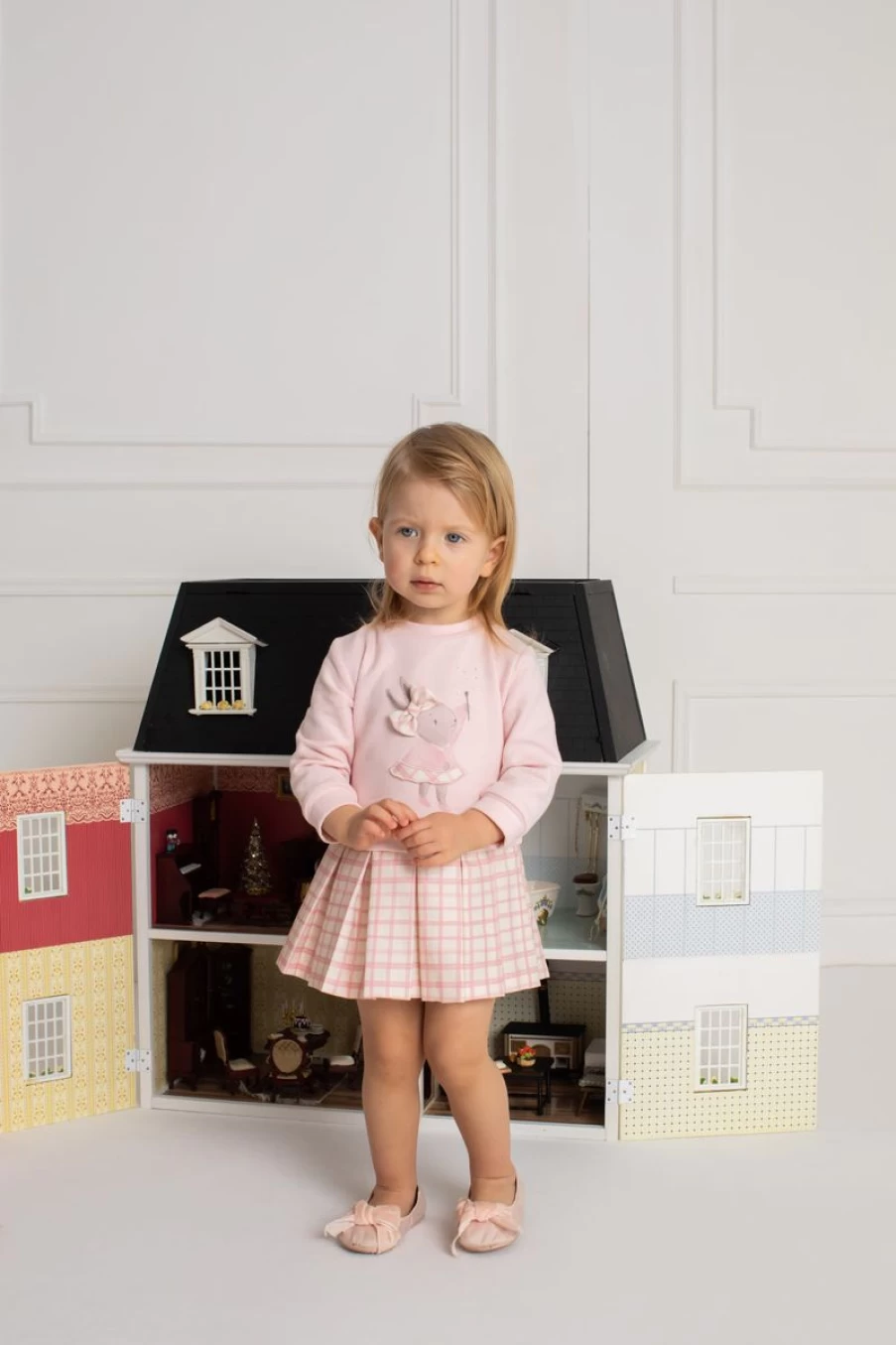 Patachou Pink Rabbit Sweater Dress for Baby Girls - Soft & Adorable Knit Outfit