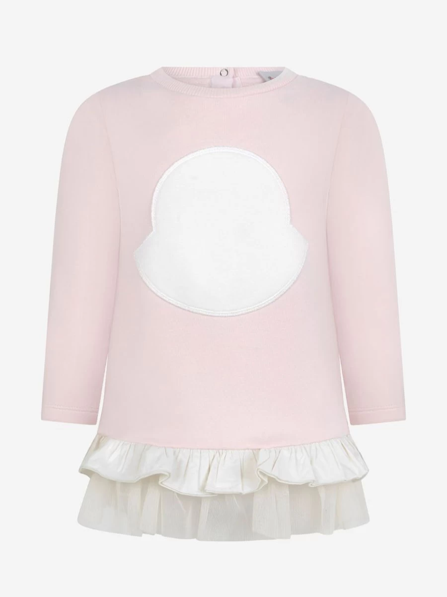 Moncler Enfant Baby Girls' Cotton Logo Dress - Stylish & Comfortable Outfit