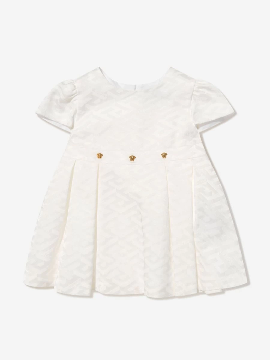 Versace Baby Girls Dress and Bloomers Set - Elegant Floral Print Outfit for Toddlers