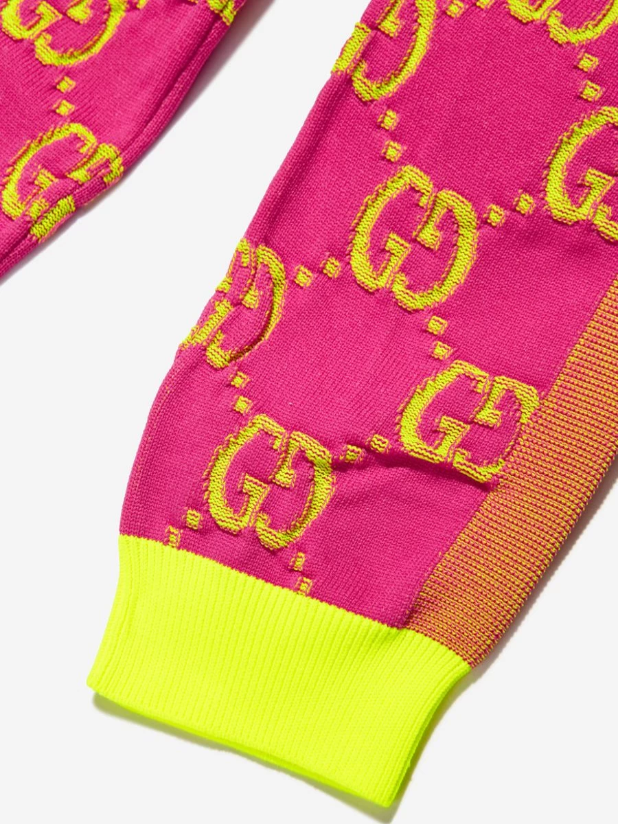 Gucci Kids Girls Pink Cycling Leggings - Sporty & Comfortable Activewear for Girls