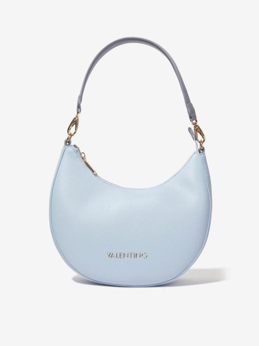 Valentino Girls Alexia Blue Leather Shoulder Bag 45.9cm Luxury Designer Handbag