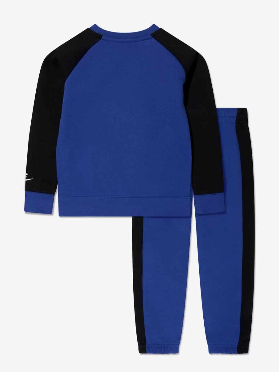 Nike Boys' Blue Futura Oversized Crew Tracksuit - Sporty & Comfortable