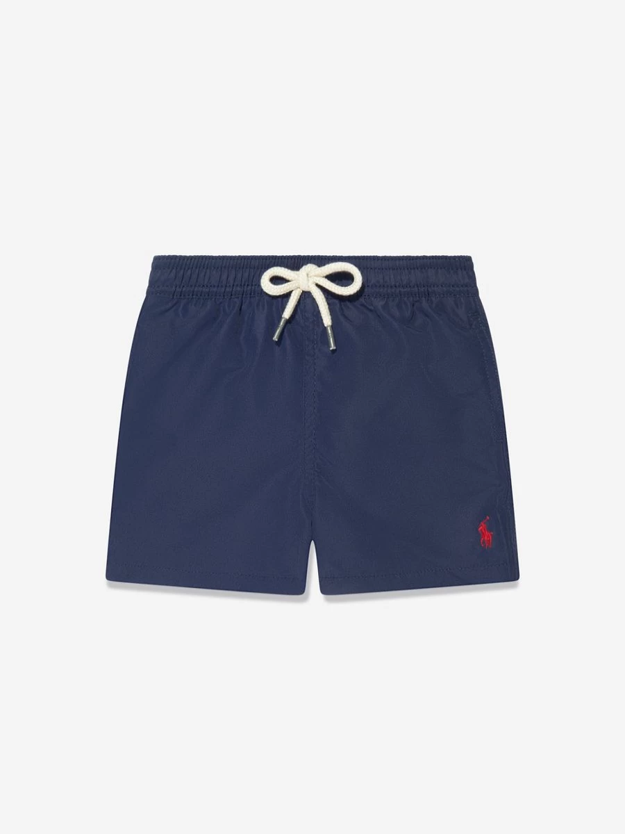 Ralph Lauren Kids Boys Navy Logo Swim Shorts for Toddlers and Baby Boys