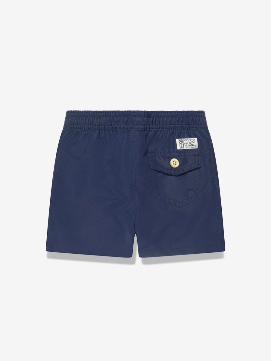 Ralph Lauren Kids Boys Navy Logo Swim Shorts for Toddlers and Baby Boys