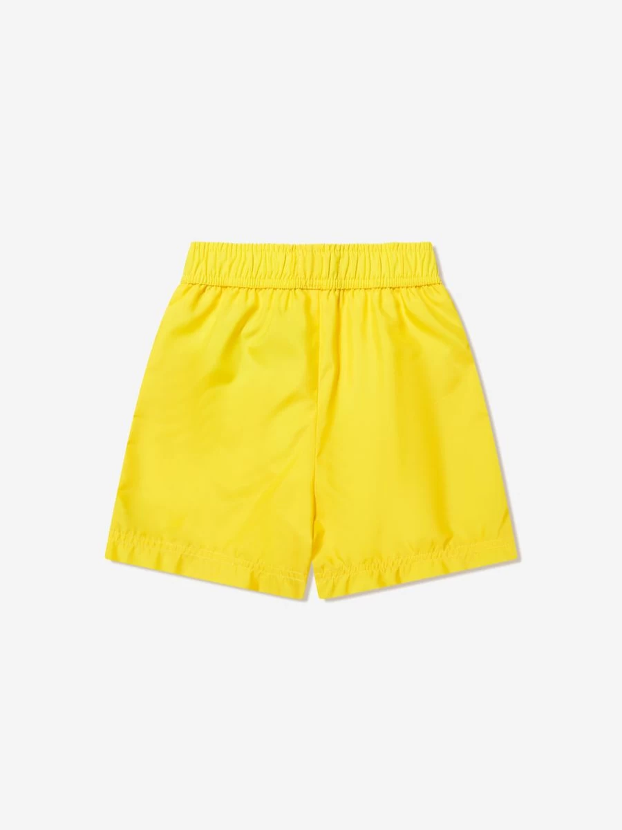 Moschino Kids Teen Boys Yellow Teddy Bear Logo Swim Shorts