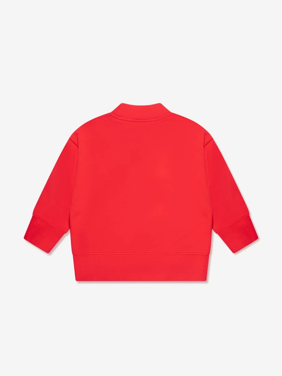 Palm Angels Boys Red Classic Curved Logo Sweatshirt