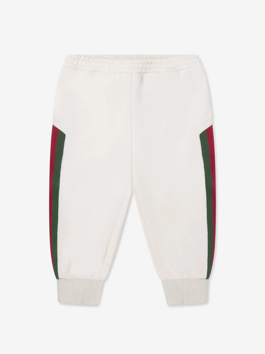 Gucci Kids Ivory Baby Boys Jogger Pants - Soft Cotton Casual Trousers