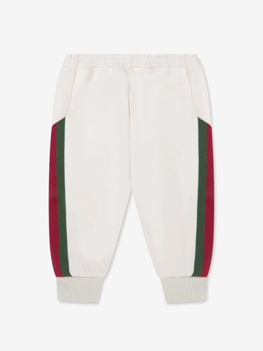 Gucci Kids Ivory Baby Boys Jogger Pants - Soft Cotton Casual Trousers