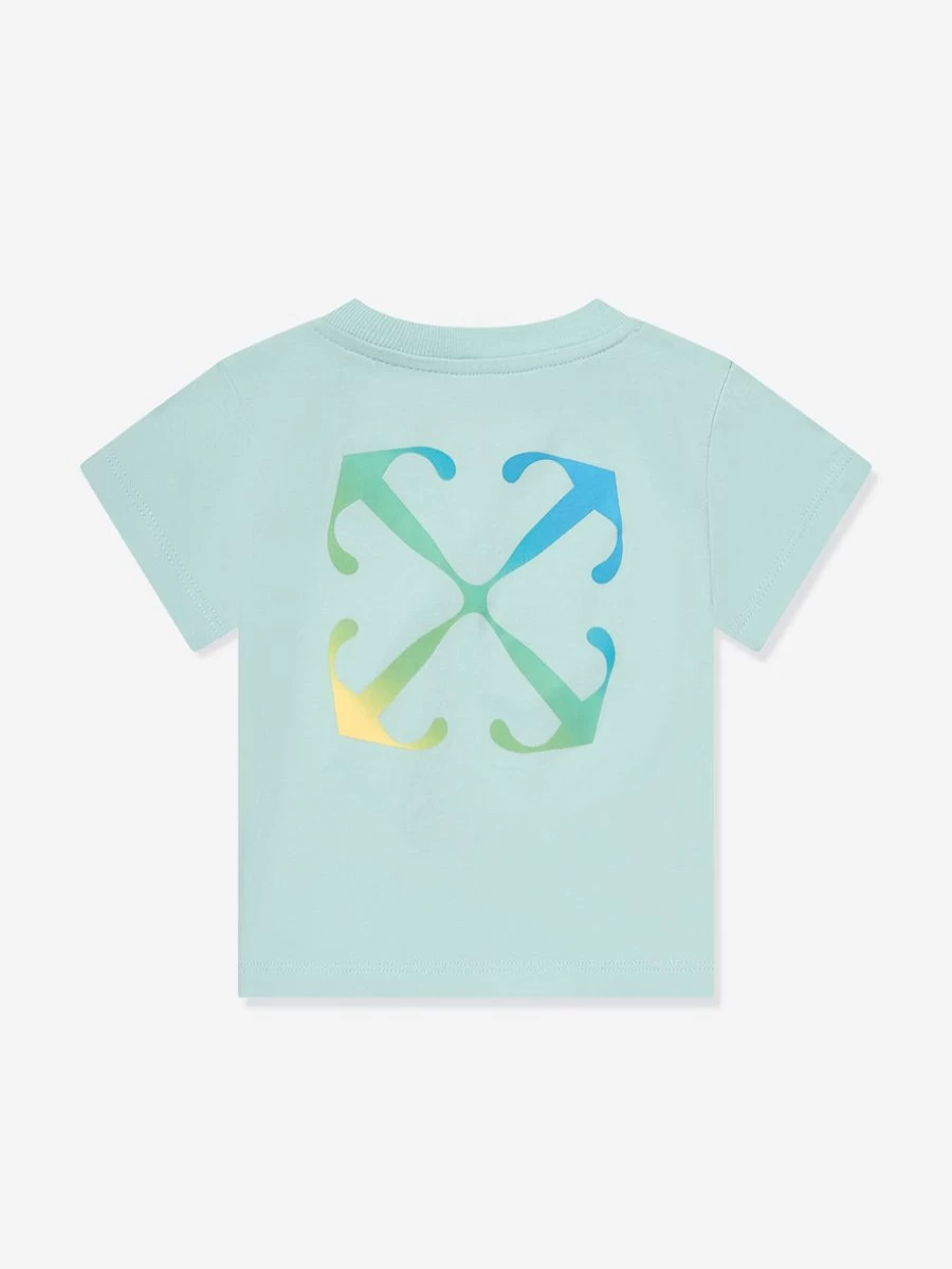 Off-White Boys' Blue Rainbow Arrow Graphic T-Shirt for Toddlers