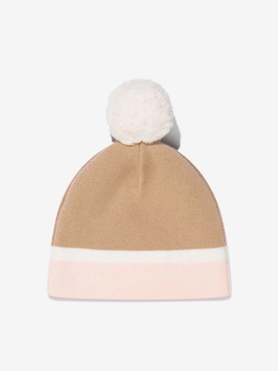 Chloé Teen Beige Knitted Pull-On Hat for Girls