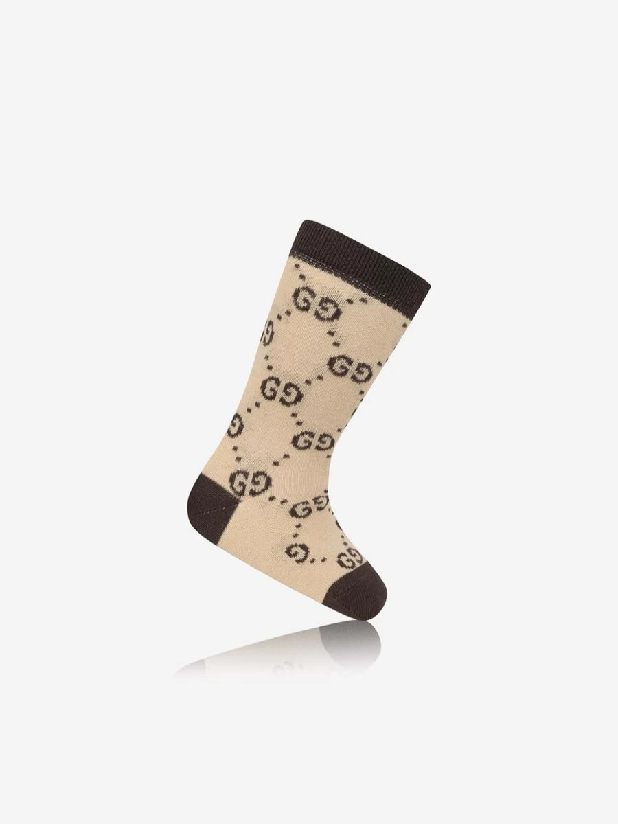 Gucci Kids Baby GG Logo Socks for Infants - Luxury Designer Toddler Footwear