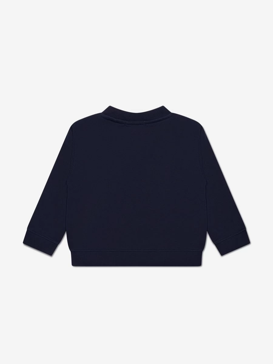 Palm Angels Baby Boys Bear Embroidered Navy Sweatshirt - PA Logo Casual Pullover