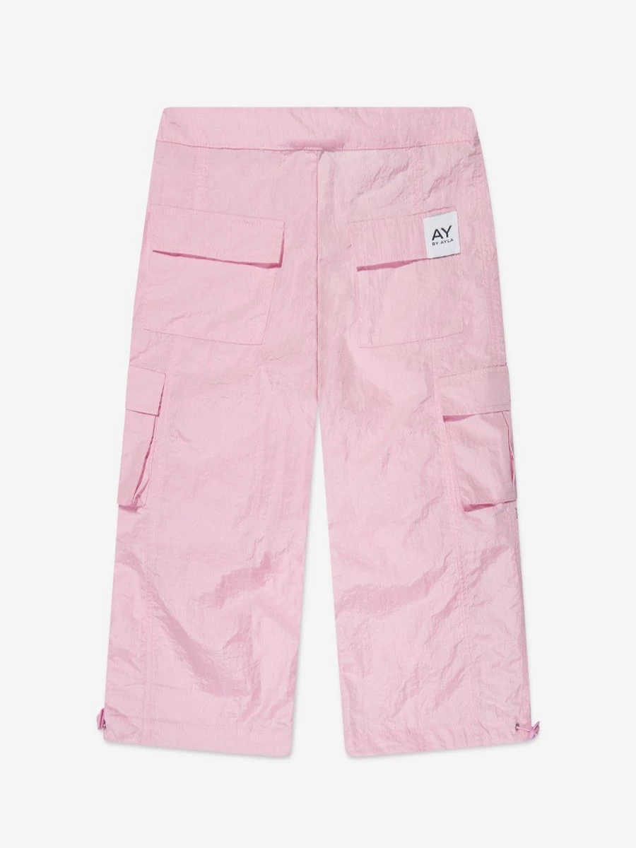 "AY by AYLA Teen Girls Pink Nylon Cargo Pants"