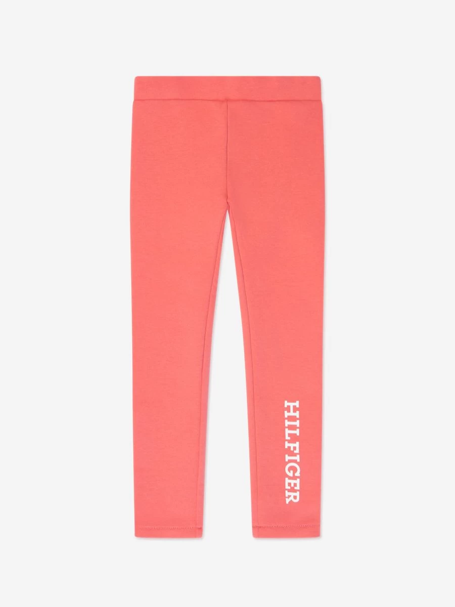 Tommy Hilfiger Girls Peach Monogram Leggings for Kids