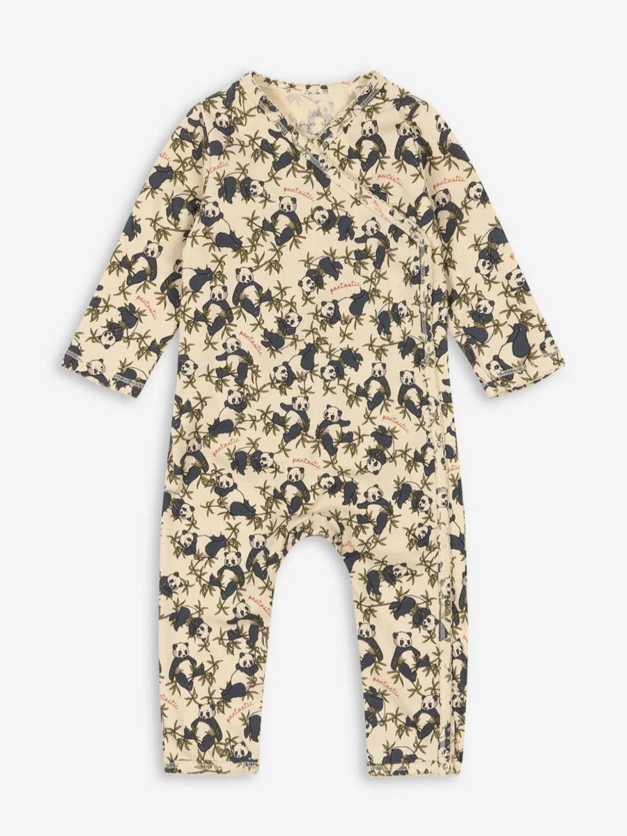Konges Slojd Boys' Multicolor Baby Panda Romper - Cute Animal Print Jumpsuit for Toddlers