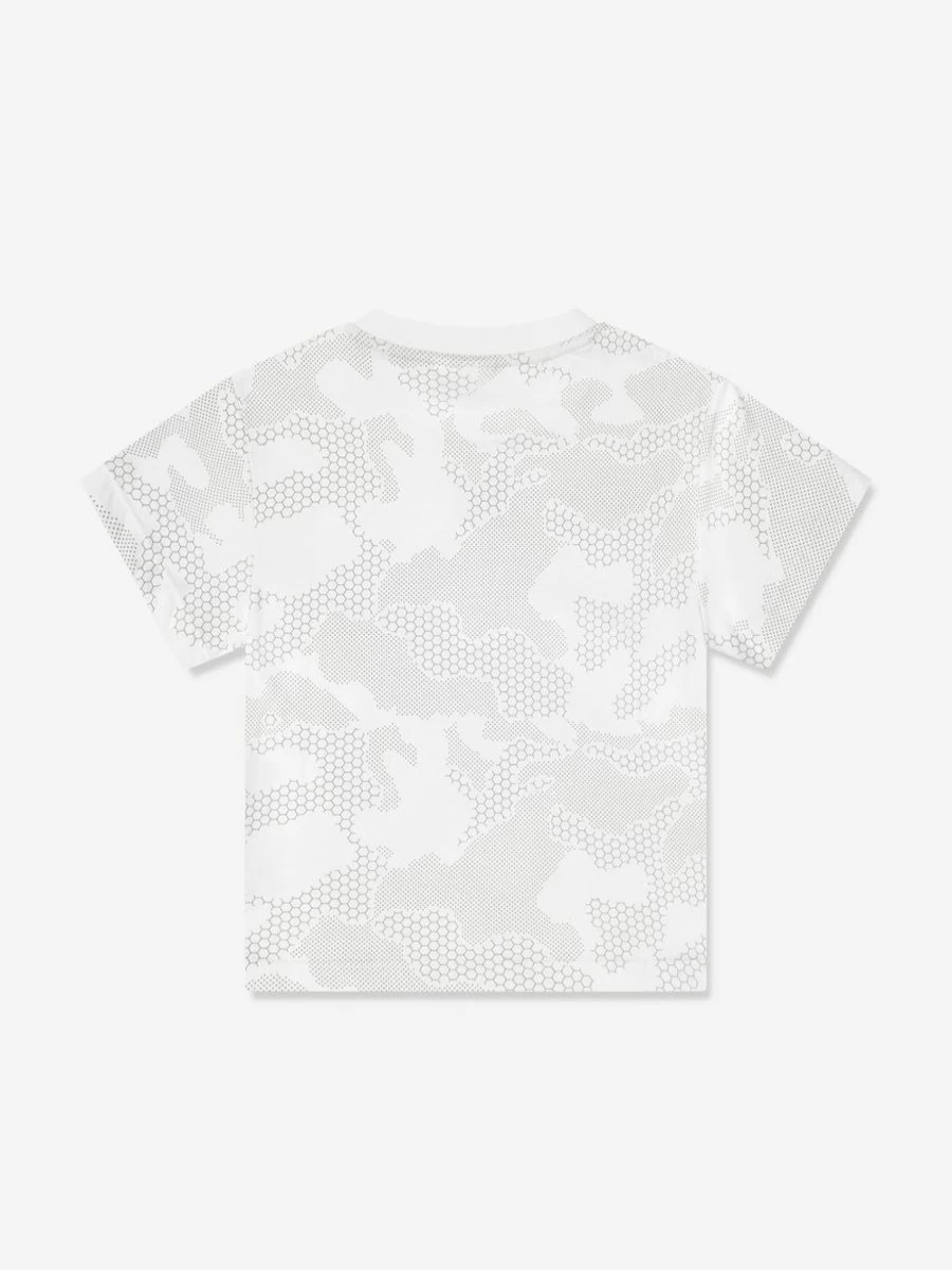 BOSS Teen Boys' White Reflective Camouflage Print T-Shirt