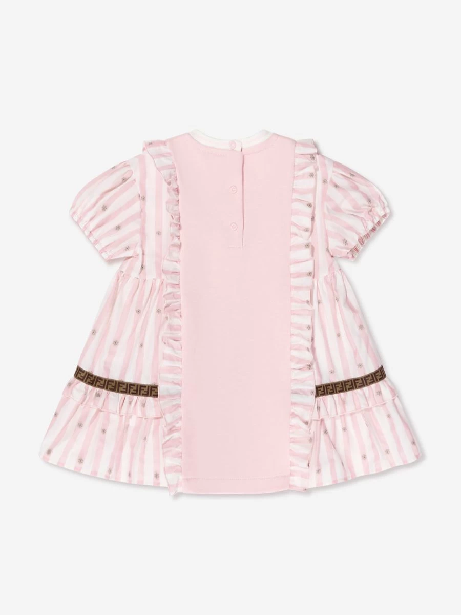Fendi Kids Baby Girls Pink Bear Dress - Adorable Toddler Outfit by Childsplay Clothing