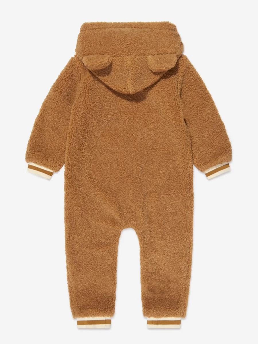 Moschino Kids Boys Brown Teddy Bear Romper Baby Outfit