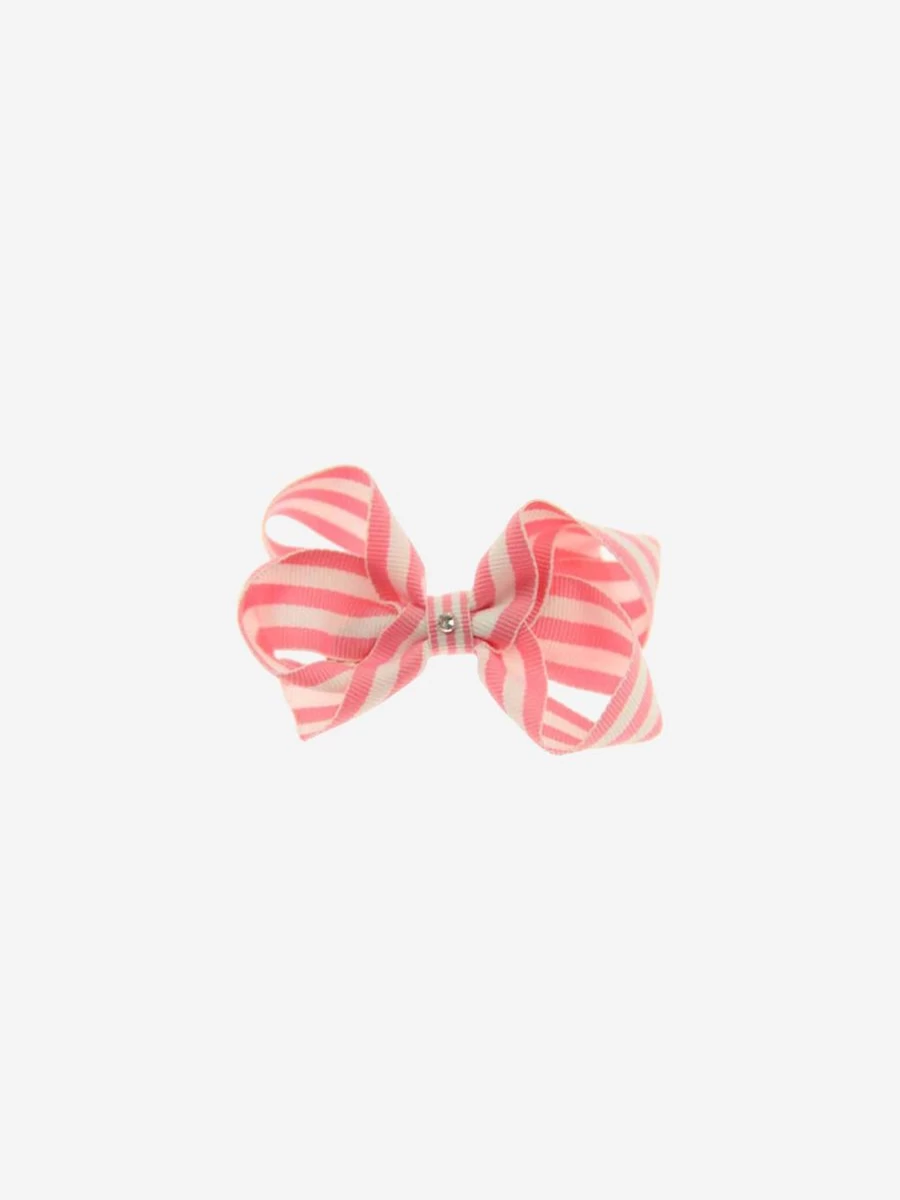 Dotty Daydreams Teen Girls Striped Bow Hair Clip - Stylish Hair Accessory for Teens