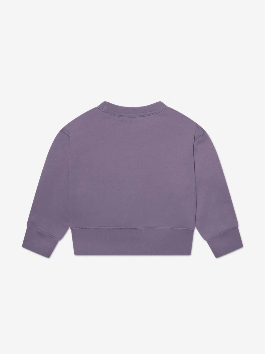 Acne Studios Boys' Purple Fairy Face Embroidered Sweatshirt for Kids