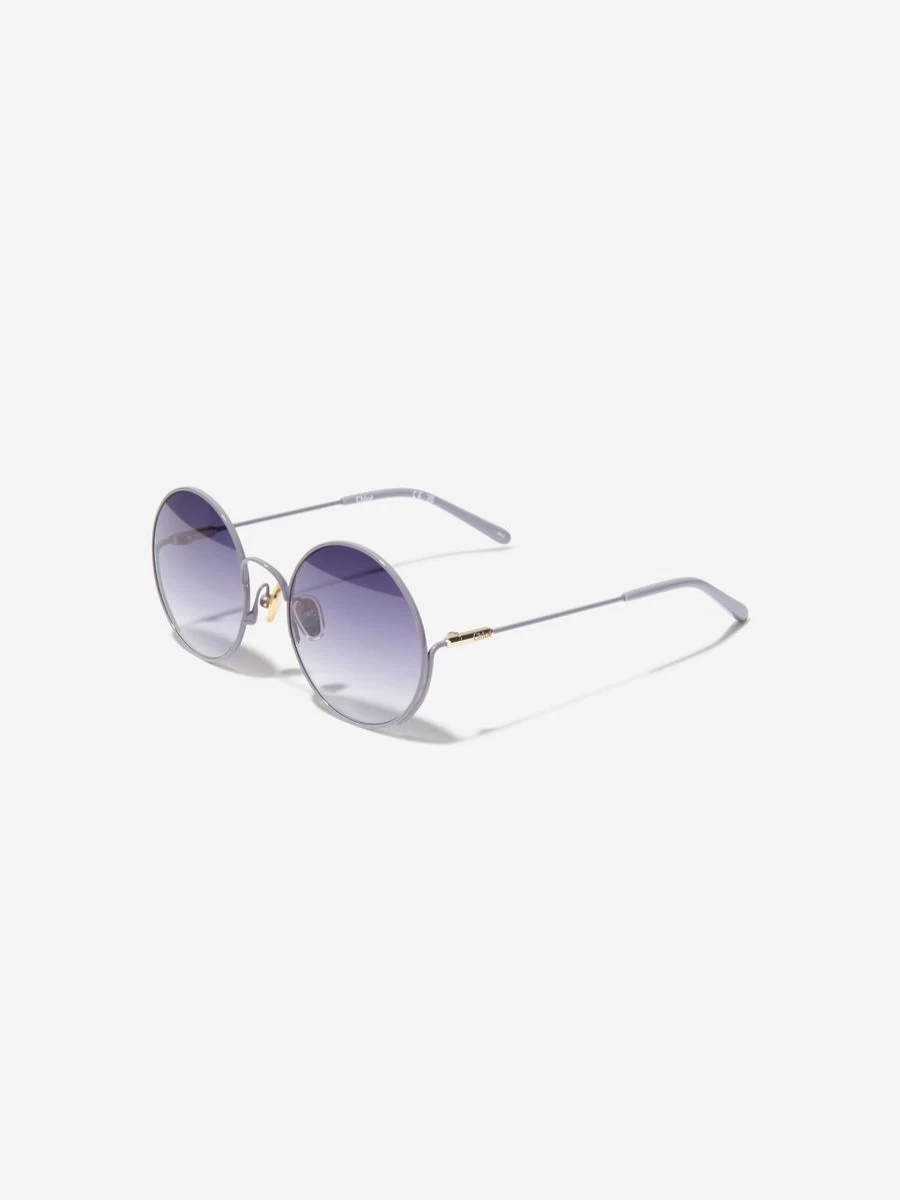 Chloé Girls Purple Oval Sunglasses for Kids Stylish UV Protection