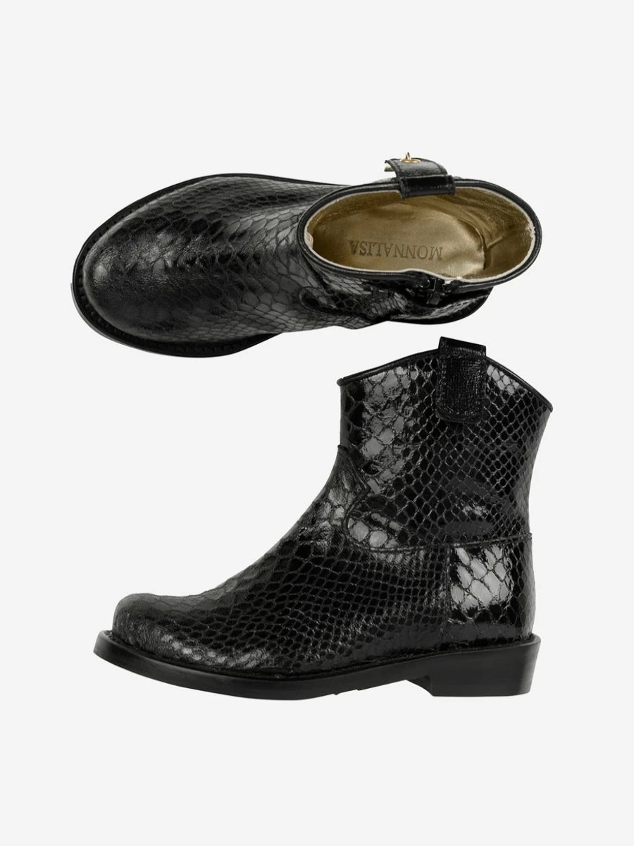 Monnalisa Girls' Fashion Leather Cowboy Boots for Western Style