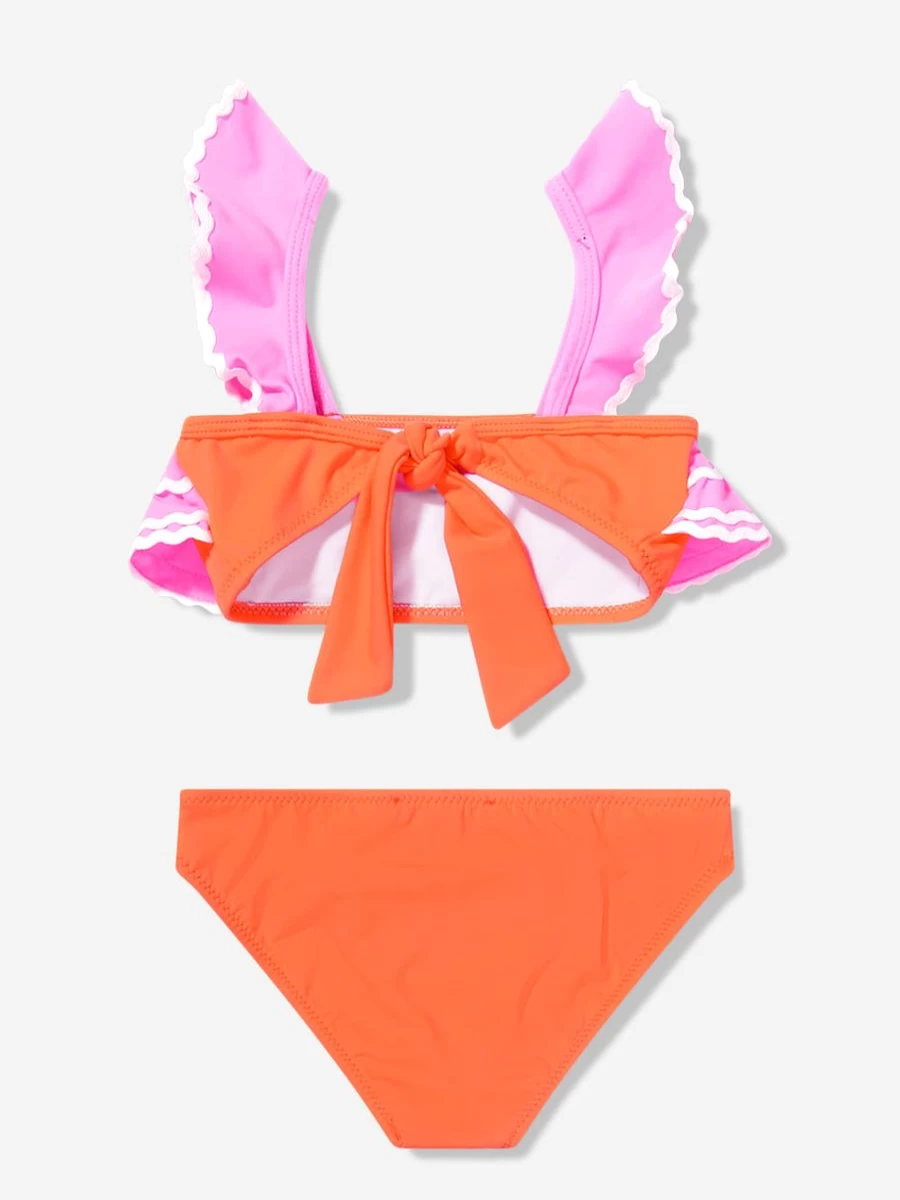 "Nessi Byrd Girls Ruffle Pica Bikini - Colorful Swimwear for Kids"