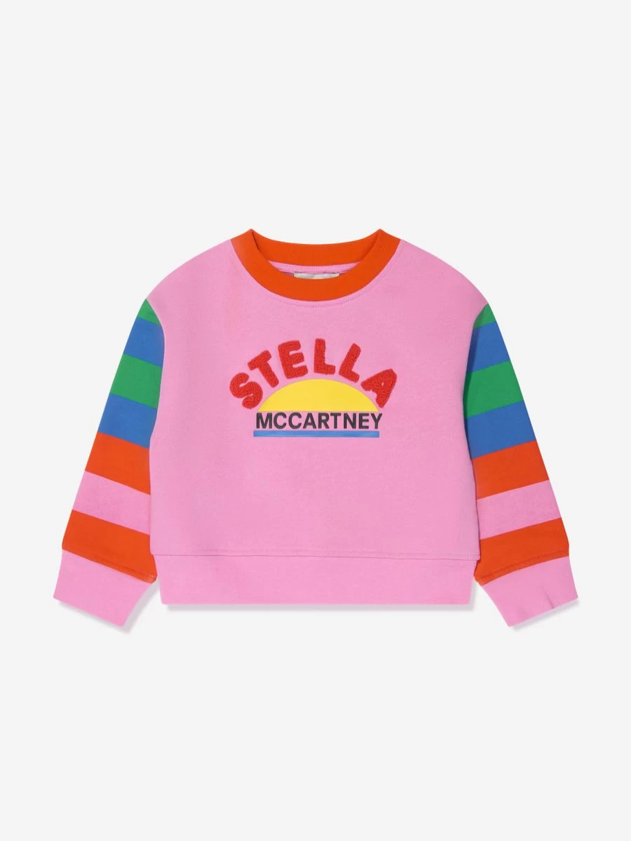 Stella McCartney Kids Girls Pink Logo Sweatshirt