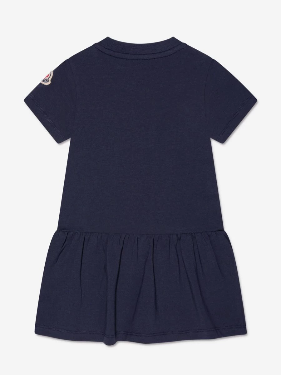 Moncler Enfant Baby Girls Navy Logo Dress