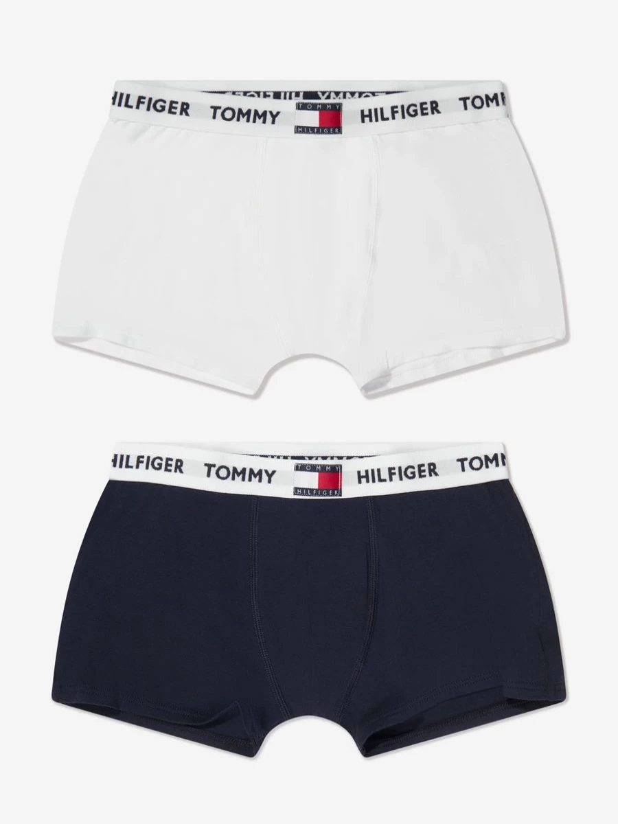 Tommy Hilfiger Boys' 2-Pack White Boxer Shorts Set