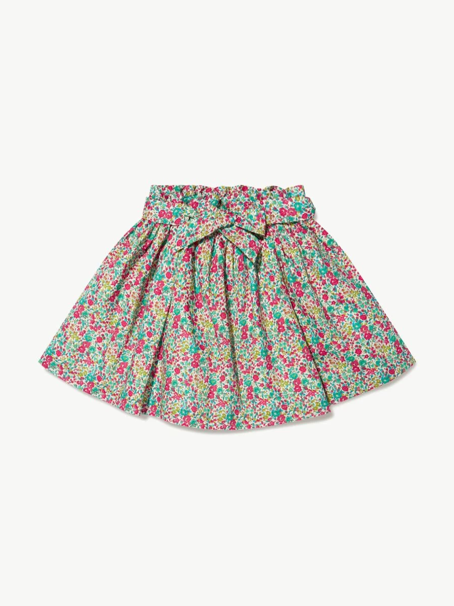 Bonpoint Teen Girls Floral Mint Tulle Skirt | Elegant Party Dress for Teens